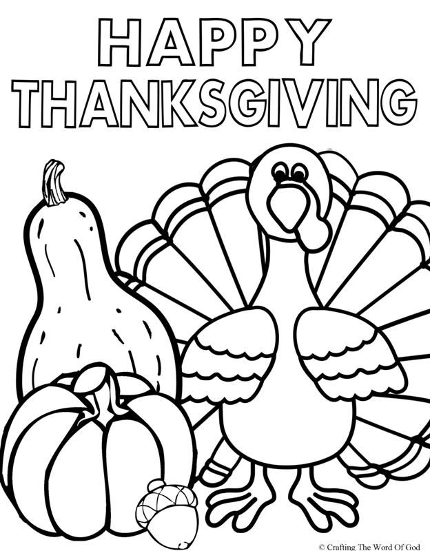 Happy Thanksgiving Coloring Pages