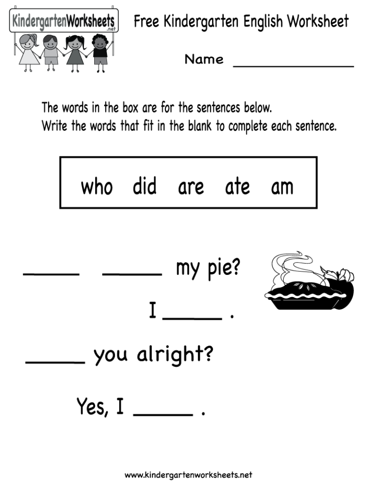 Printable English Worksheets