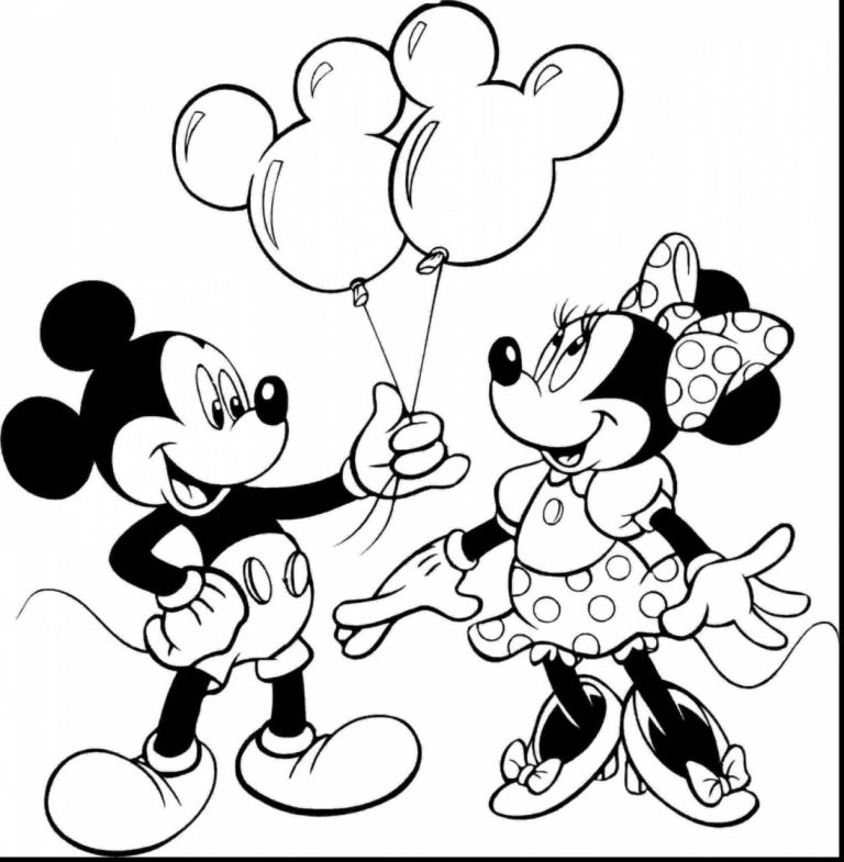 Mickey And Minnie Coloring Pages