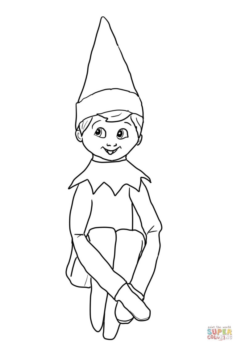 Elf On The Shelf Coloring Pages