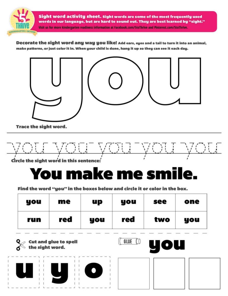 Sight Words Printable